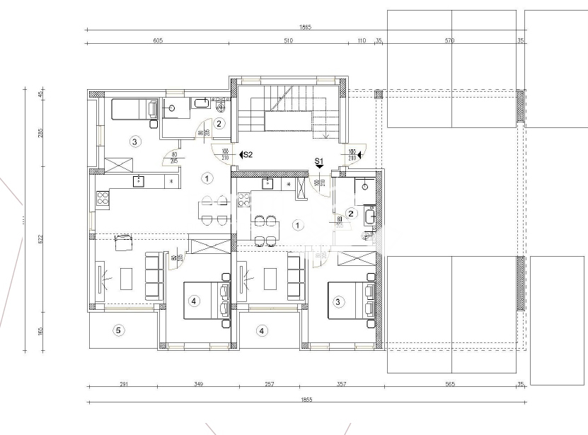 Istria, Pola, dintorni, appartamento al piano terra 67,08m2, 2 camere da letto, giardino, parcheggio, arredato, NUOVO!! #vendita