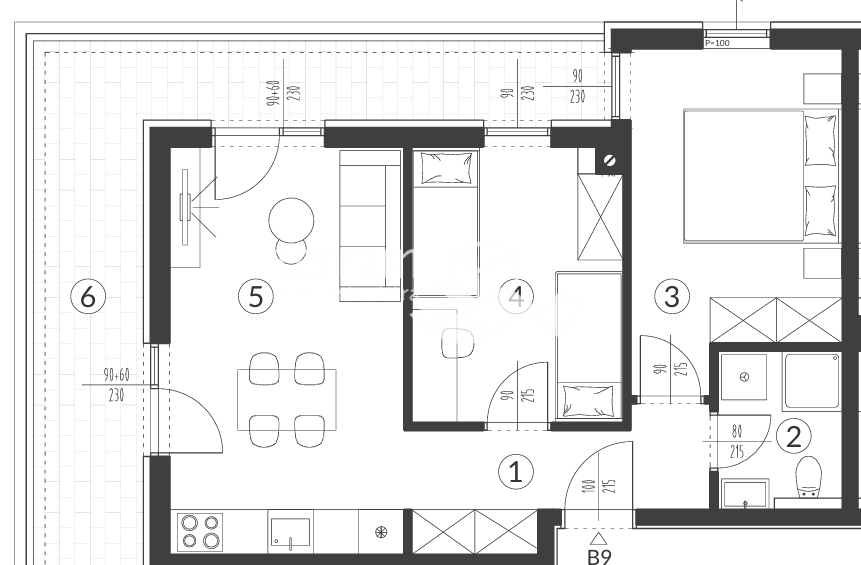 Istria, Pula, periferia, appartamento 57,96m2, 2 camere + soggiorno con angolo cottura, secondo piano, parcheggio, NUOVO!! #vendita