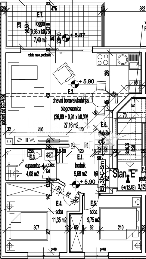 Istria, Valbandon, nuova costruzione 68,47 m2, 2 camere da letto, in vendita