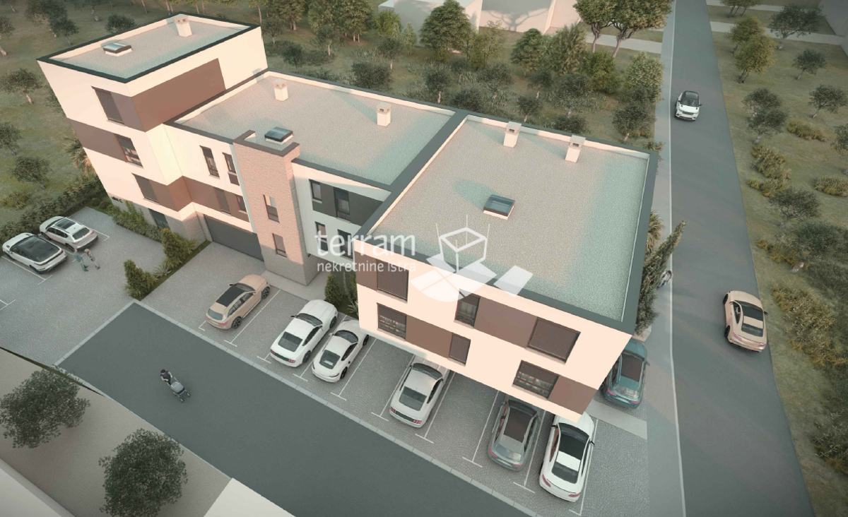 Istria, Pola, Štinjan, appartamento 59,88m2, 2 camere da letto, 1° piano, parcheggio, vicino al mare, NUOVO!! #vendita