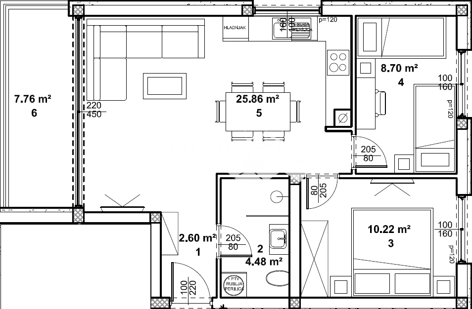 Istria, Gimino, appartamento 59,62m2 primo piano, NUOVO!!, #vendita