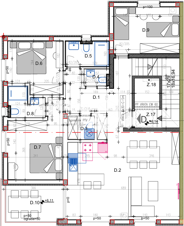 Istria, Pola, Veli Vrh, appartamento 112,87 m2, 3 camere da letto + soggiorno doppio, secondo piano, ascensore, garage, #vendita