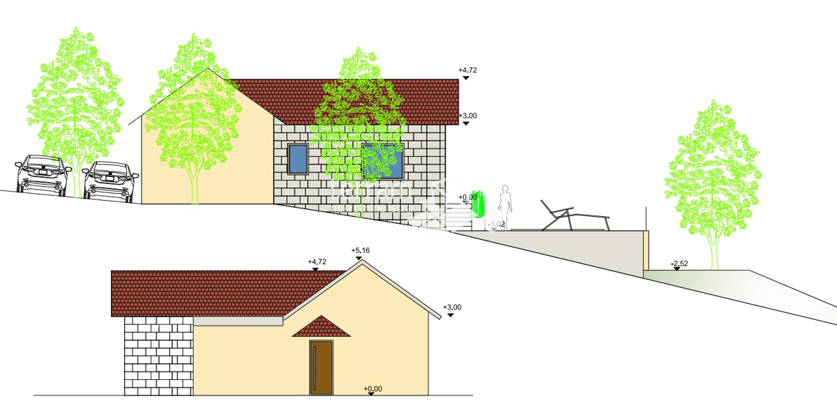 Istria, Gimino, casa 109m2 con piscina, giardino 651m2, #vendita