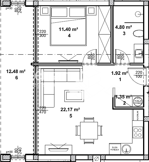 Istria, Gimino, appartamento 54,12m2 piano terra, NUOVO!!, #vendita ​