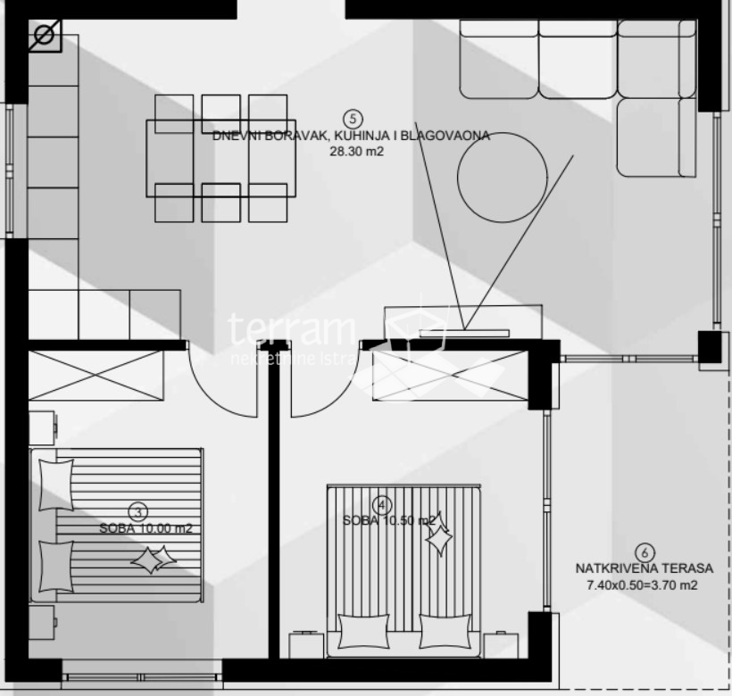 Istria, Medolino, appartamento al piano terra 73,90 m2, 2 camere da letto, parcheggio, giardino, vicino al mare, NUOVO!! #vendita