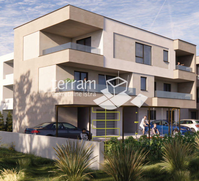 Istria, Pola, Busoler, appartamento 52,20 m2, 1 soggiorno + 1 camera da letto, giardino 46 m2, #vendita