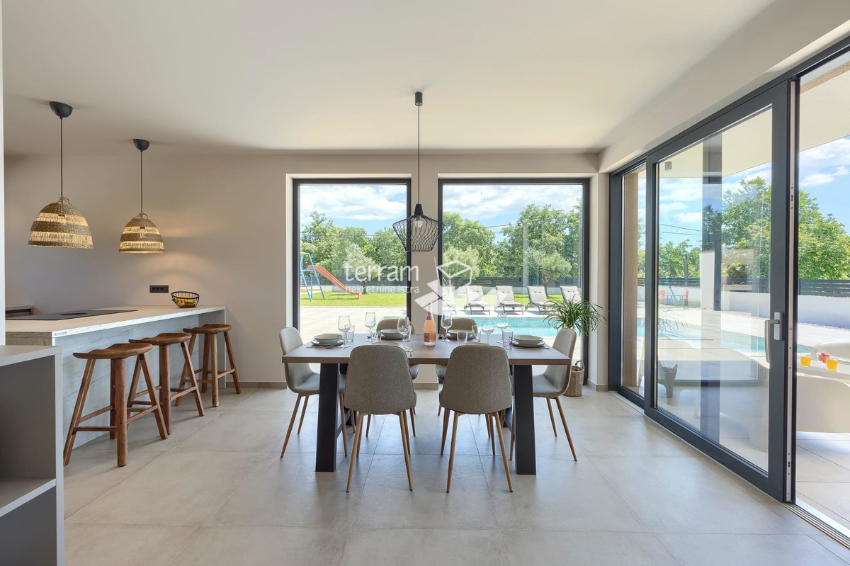 Istra, Vodnjan, periferia casa di lusso, 170m2, piscina 34m2, giardino 851m2, NUOVO, #vendita
