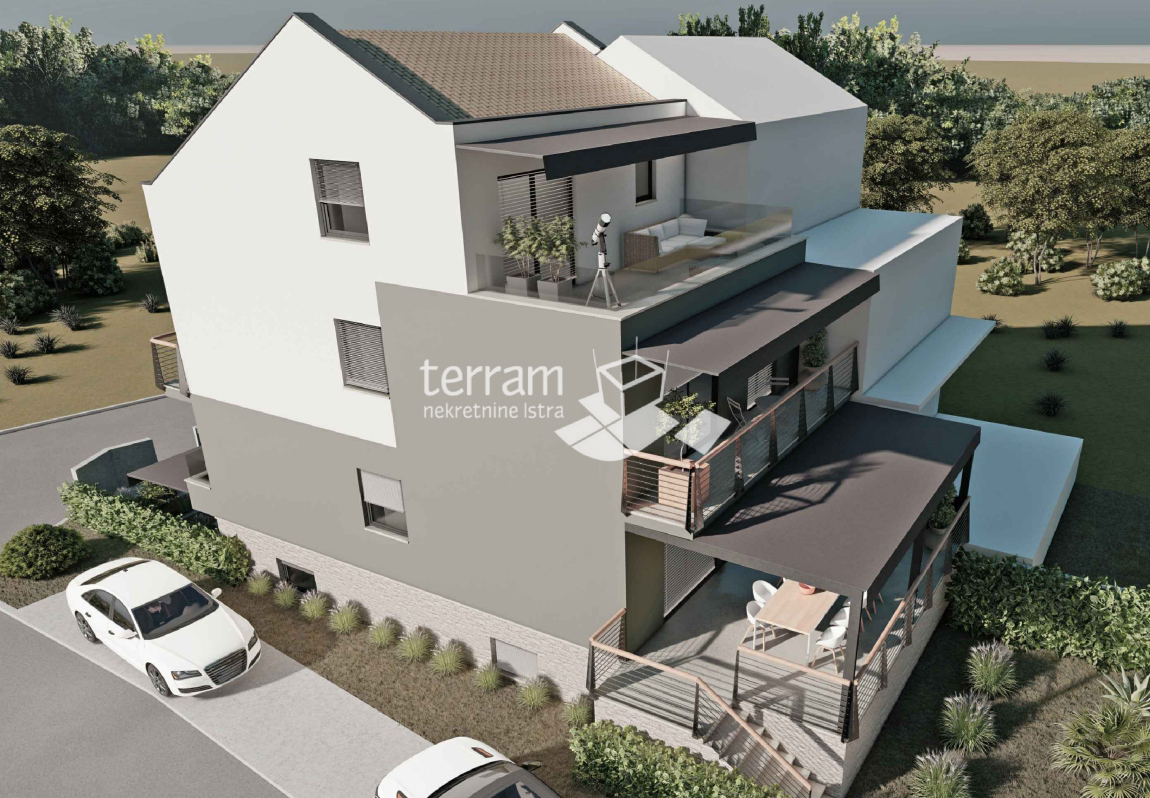 Istria, Fasana appartamento con due camere da letto al piano terra 76,08 m2 con giardino di 50 m2