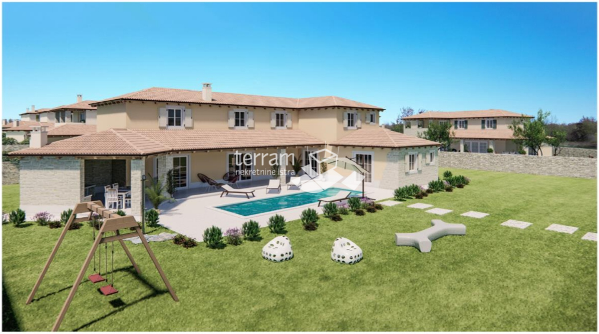 Istria, Gimino, Villa 293m2 con piscina e ampio giardino 2800m2 in vendita