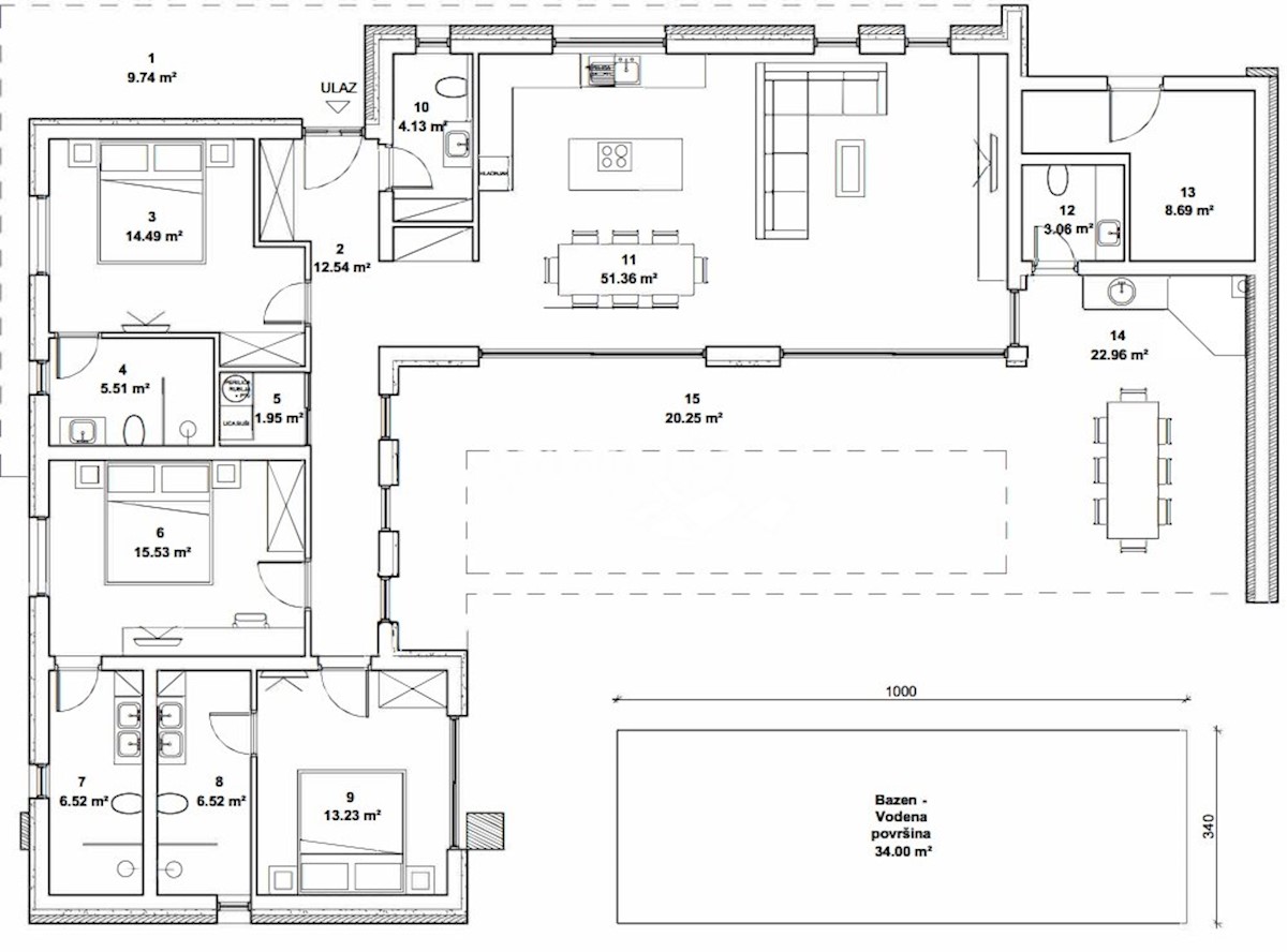 Istria, Gimino, Villa 170m2, con piscina, giardino 792m2 #vendita