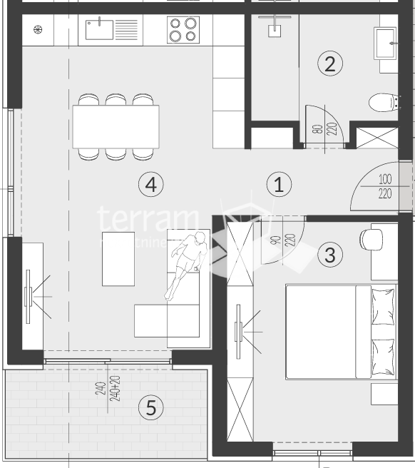 Istria, Medulin, Banjole, dintorni, appartamento 1SS+DB, primo piano, 53,84 m2, parcheggio!! #vendita