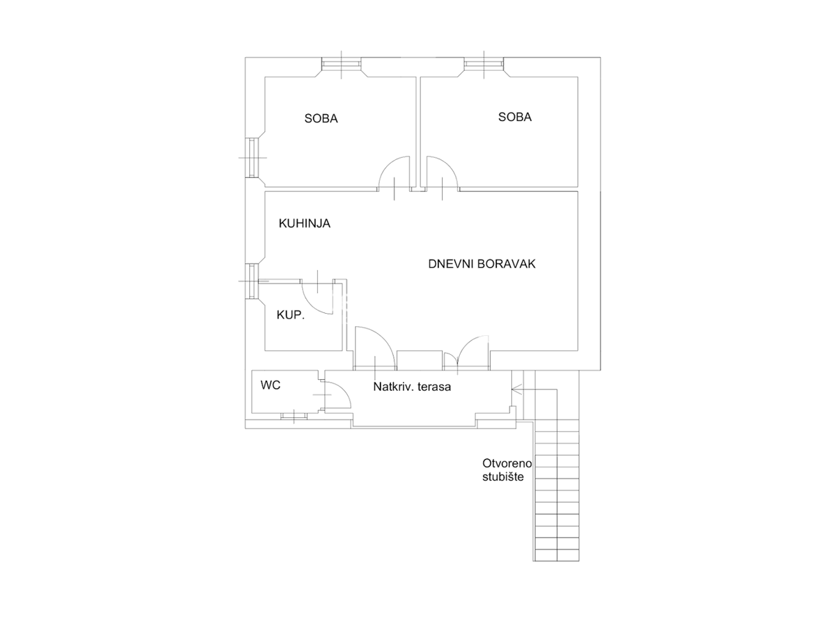 Istra, Pula, Centar, appartamento al primo piano 51,05 m², 2 camere da letto + soggiorno, #vendita