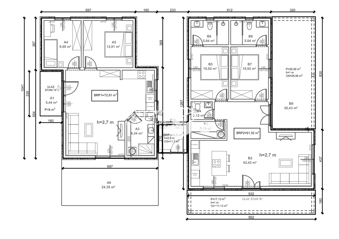 Istria, Barban terreno edificabile 1812m2 con licenza edilizia per due case