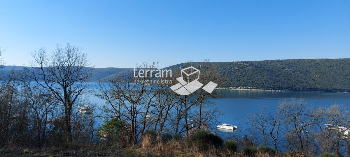 Istria, Albona, Trget terreno edificabile 1533m2 con vista diretta sul mare in vendita