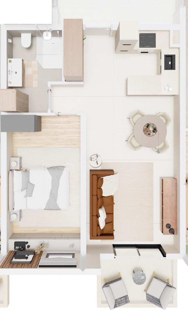 Nuovo appartamento pronto per essere abitato a Vabriga, a 800 m dal mare