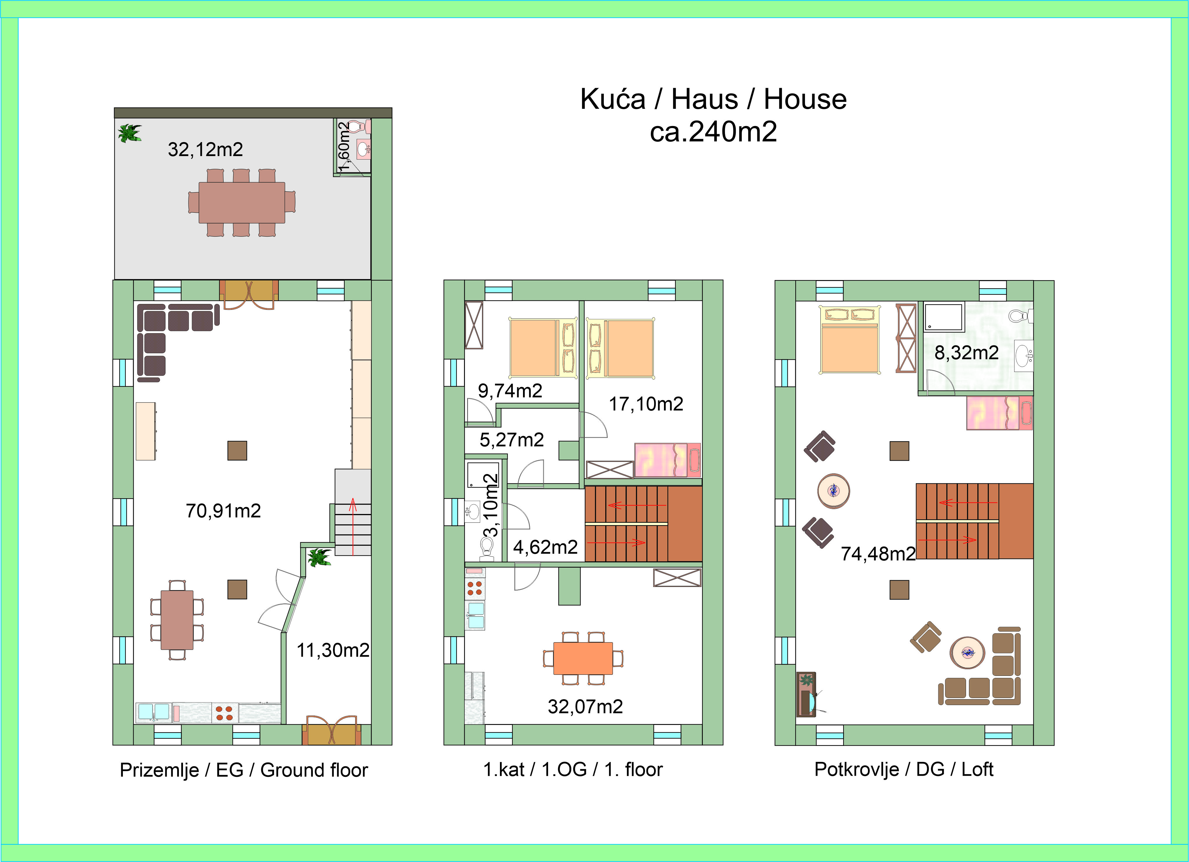 KO-109, Livade, nel centro del mondo del tartufo istriano, due case, 240 m2 + 170 m2