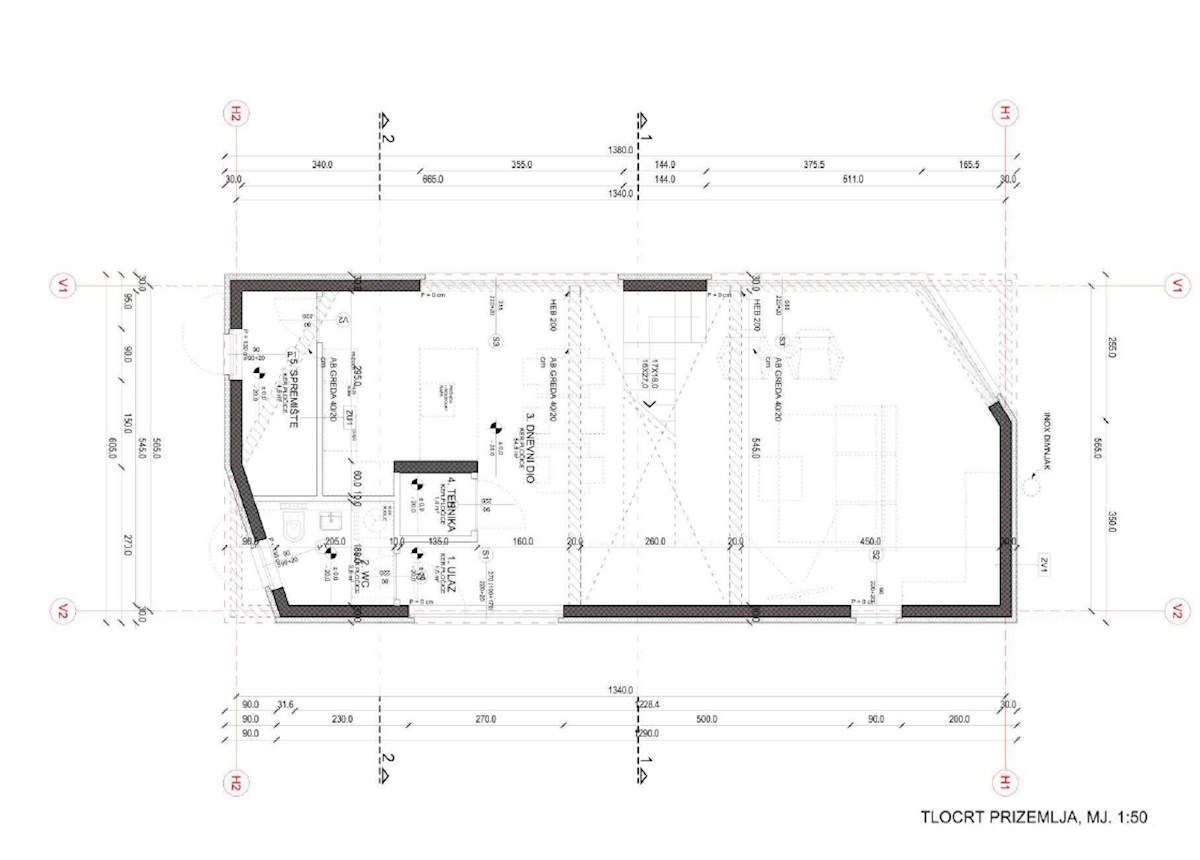 KV – 046: Casa in costruzione, superficie netta 135 m², situata nel pittoresco villaggio di Funtana, a soli 150 metri in linea d’aria dal mare e circa 400 metri dalla spiaggia.