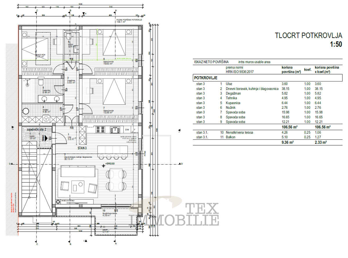 Dintorni di Parenzo, appartamento con tre camere da letto a 1 km dal mare