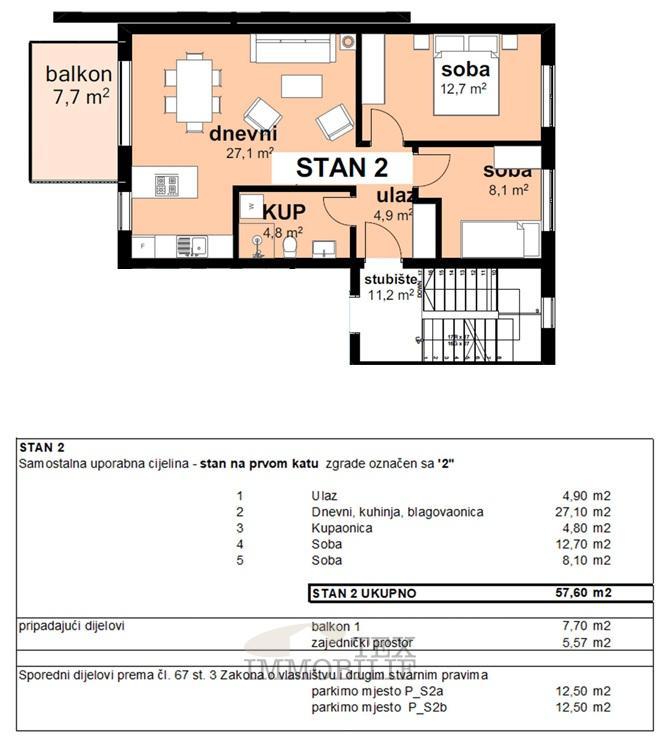 Appartamento al primo piano in nuova costruzione, a 3 km dal mare – Zona di Parenzo