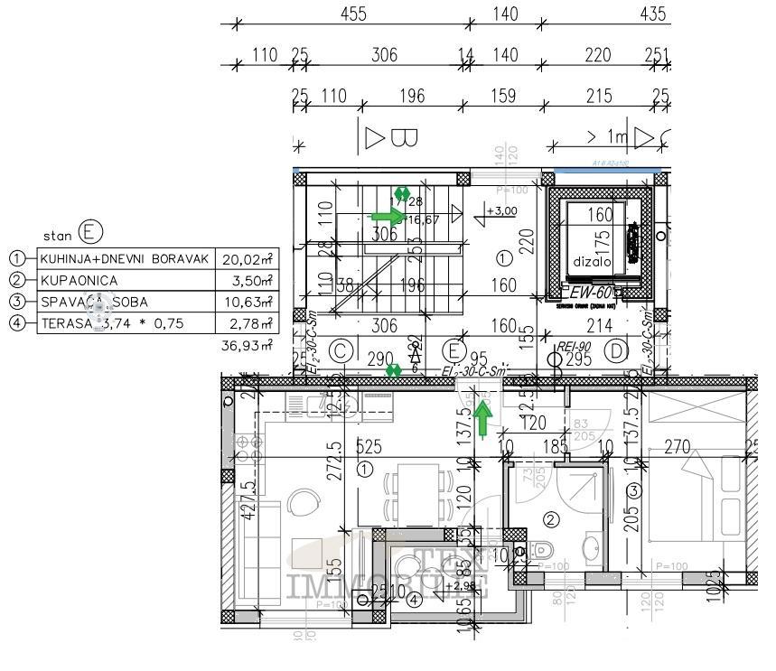 Tar - nuovi appartamenti in costruzione - appartamento E - 36,93 mq