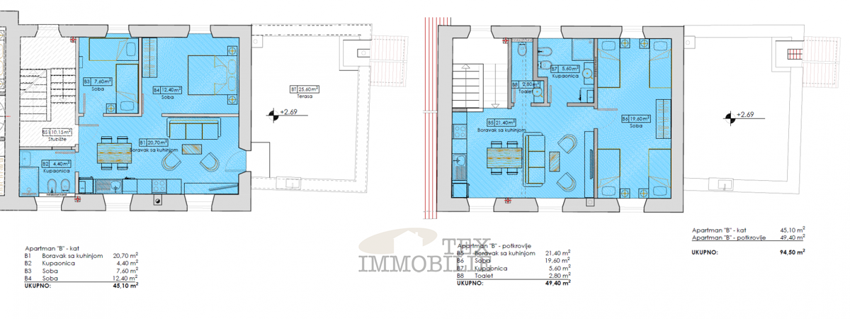 Villetta a schiera in pietra con tre camere da letto