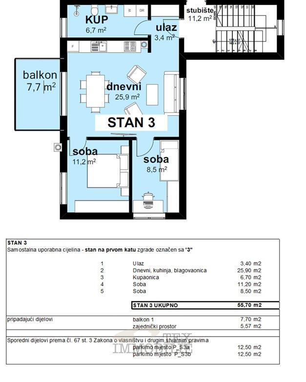 Appartamento al primo piano in nuova costruzione, a 3 km dal mare – Zona di Parenzo