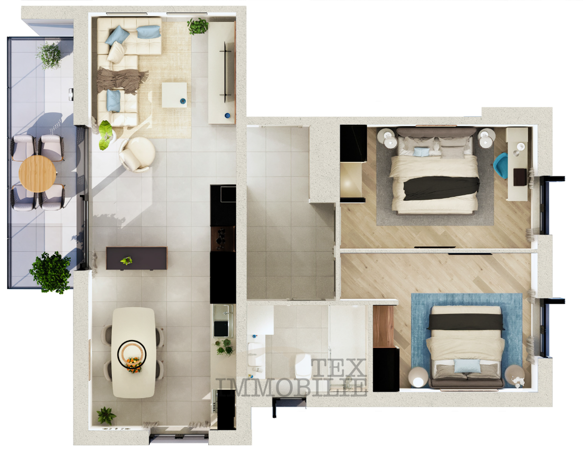 Wohnung mit Meerblick in der Nähe von Poreč – 78,23 m²