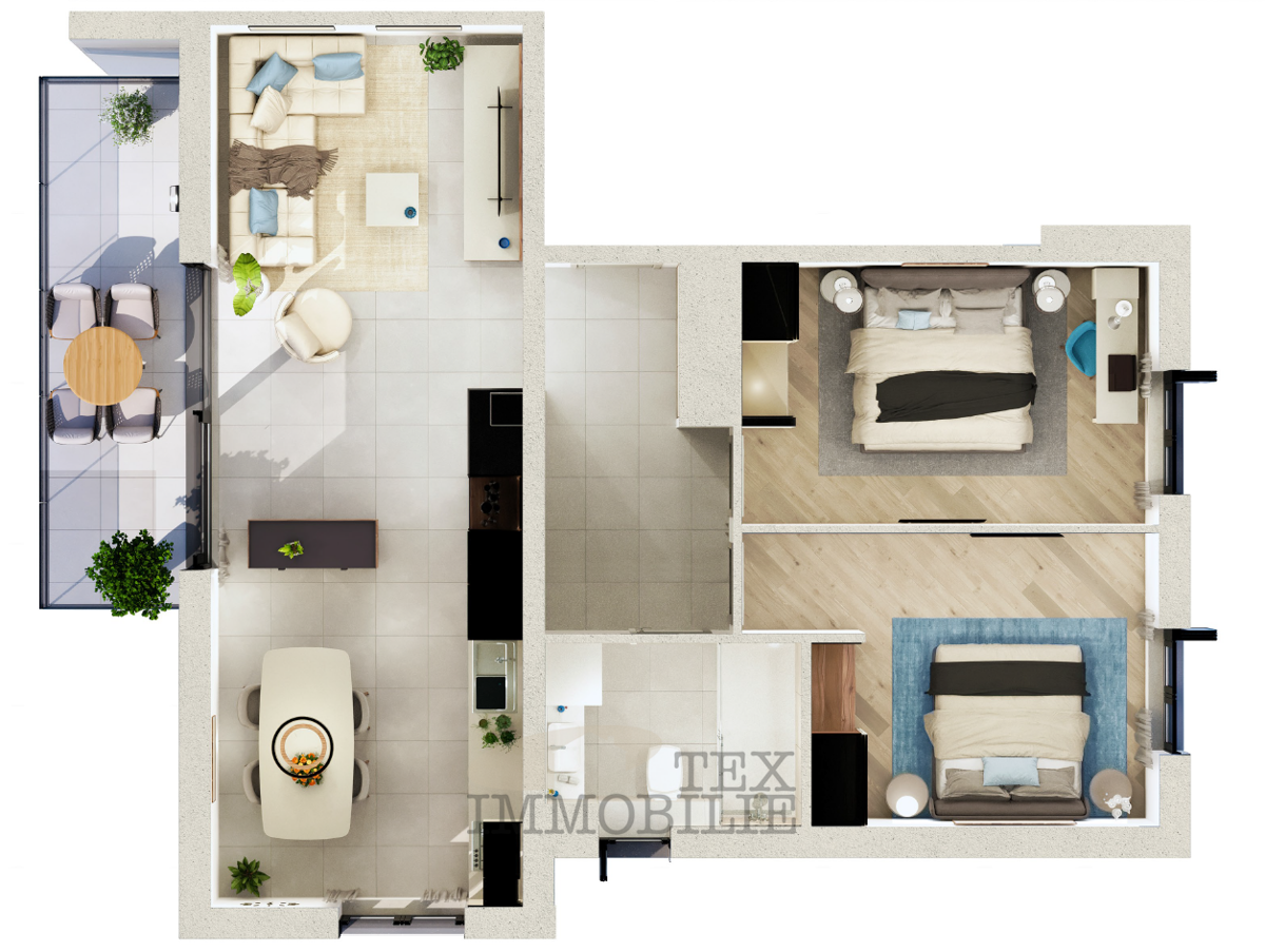 Wohnung mit Meerblick in der Nähe von Poreč – 78,23 m²