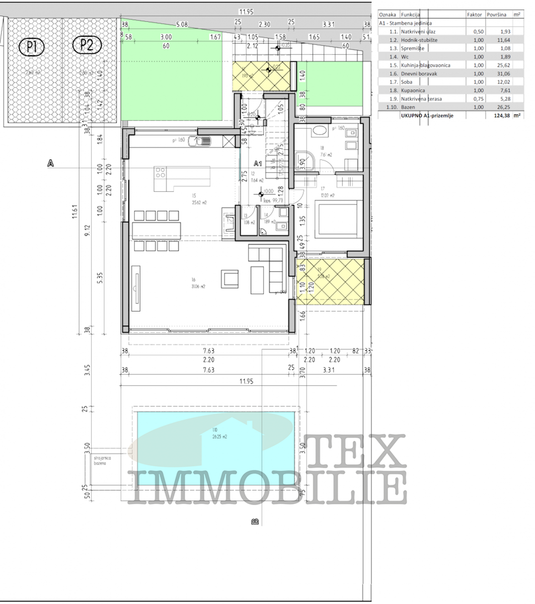 Villa con piscina vicino a Parenzo, 255,37 m2