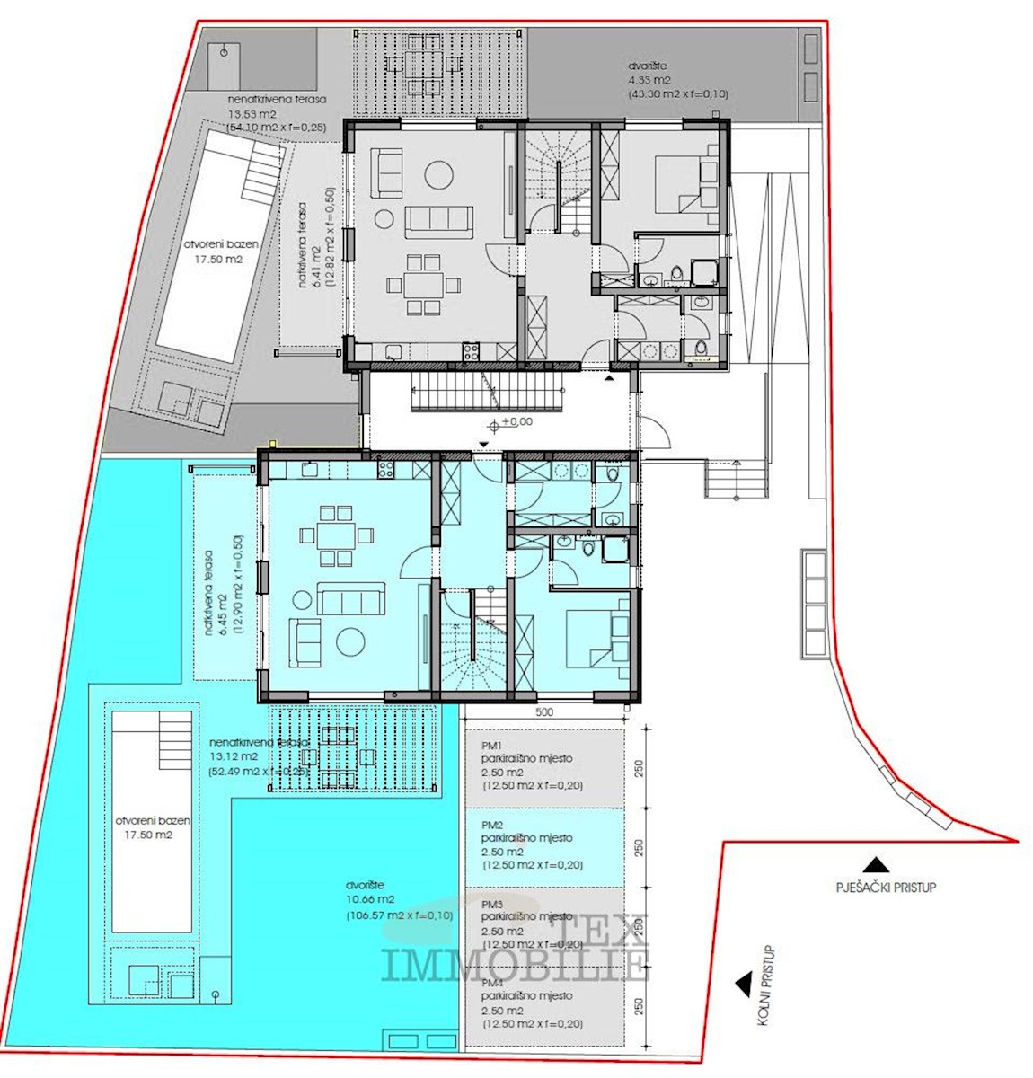 Zona Parenzo, nuova costruzione, appartamento su due piani con piscina