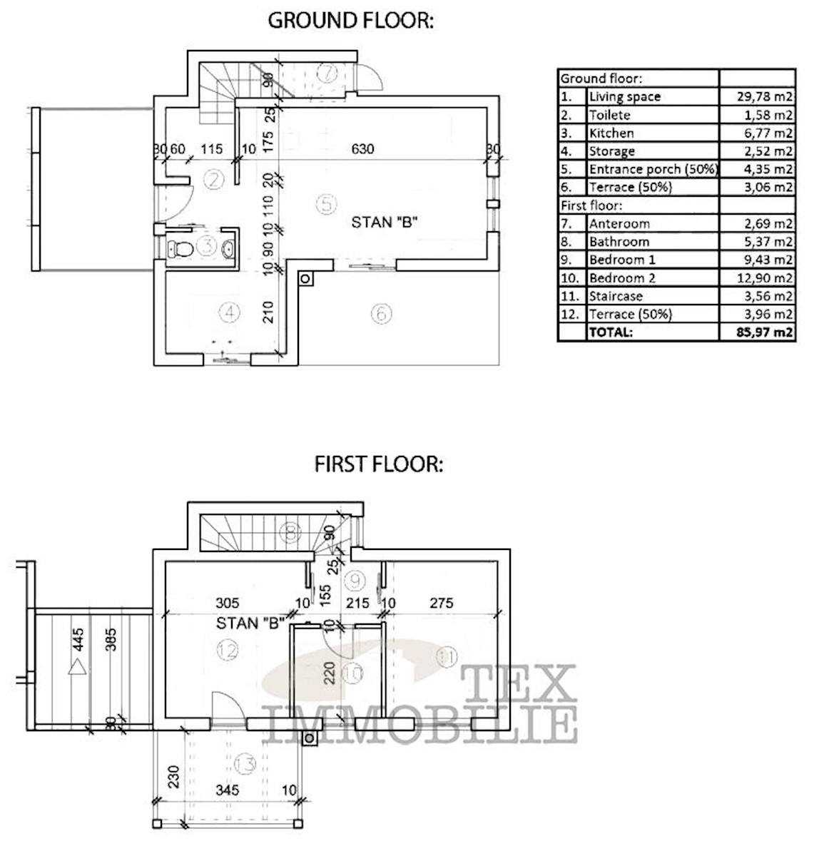 Porec, casa bifamiliare in un'ottima posizione, 86 m2