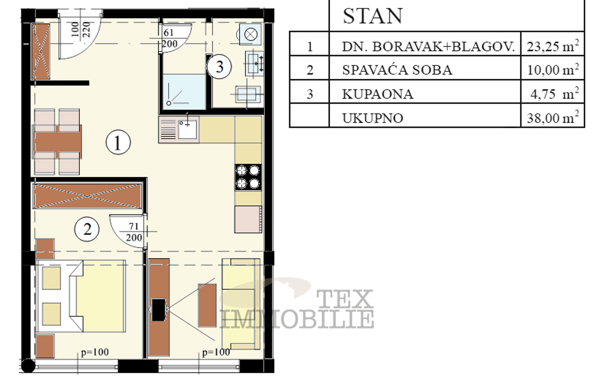 Grazioso appartamento arredato nel centro di Parenzo, 38 m2