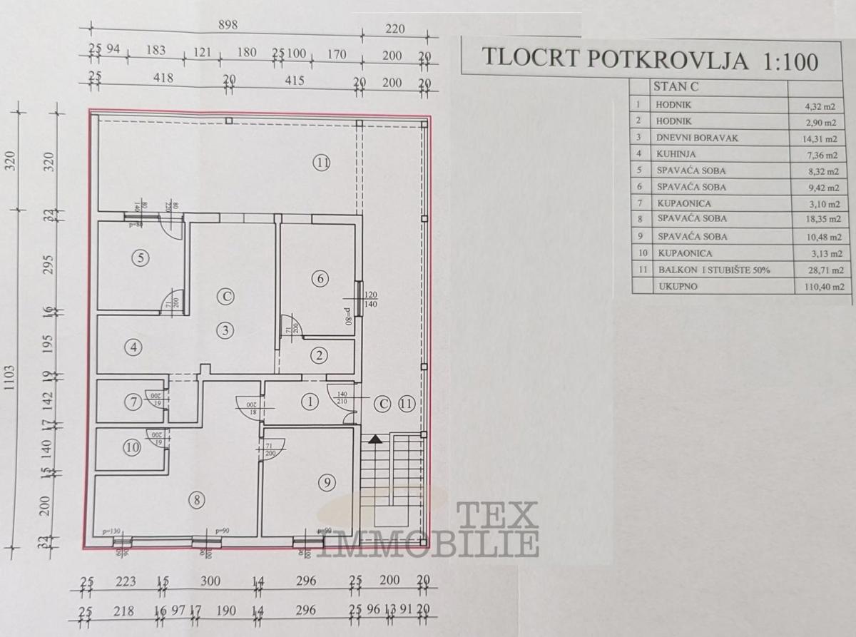 Uno spazioso appartamento diviso in due unità abitative