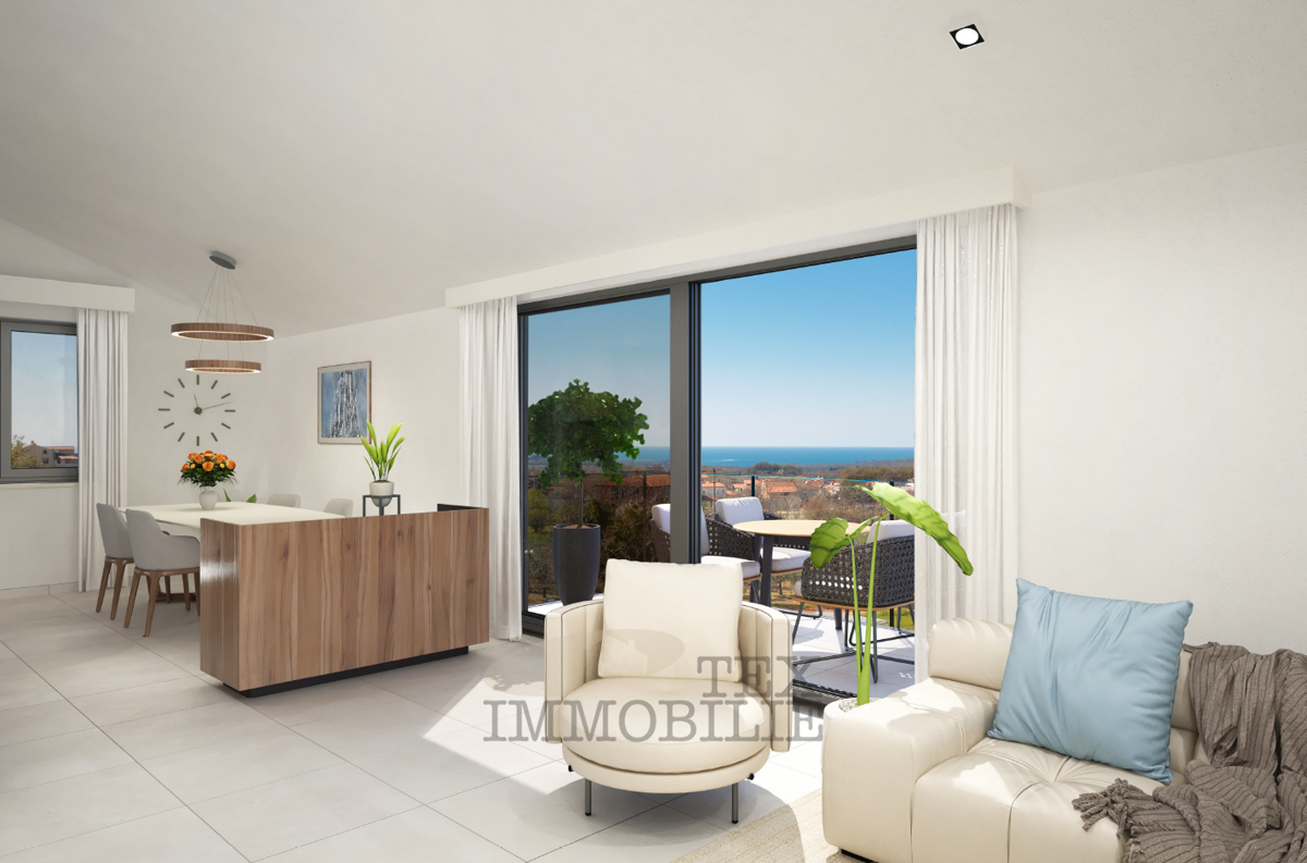 Wohnung mit Meerblick in der Nähe von Poreč –80,62 m²
