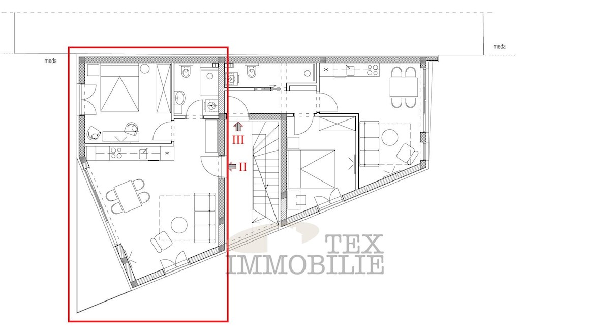 Appartamento Poreč, 53.83m2