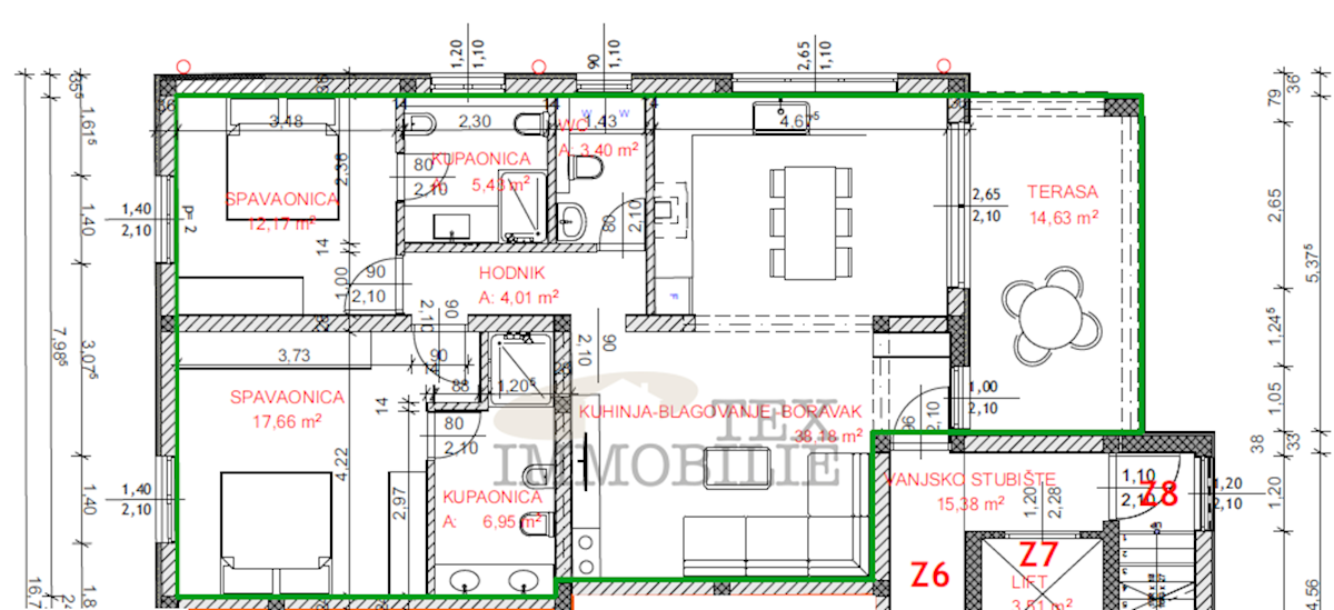 Nuovo appartamento di lusso nel centro di Parenzo , 102 m2