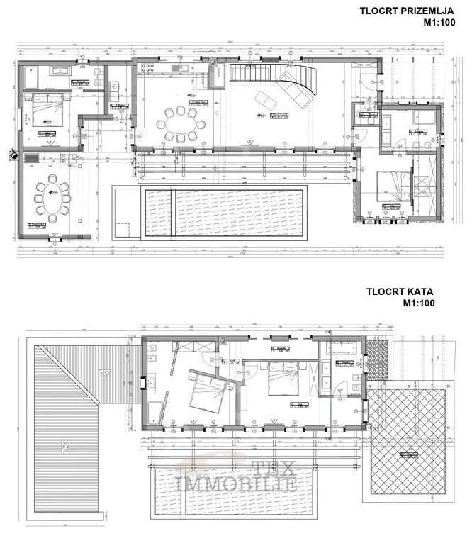 Villa di lusso con piscina e appartamento separato a 1300 m dal mare