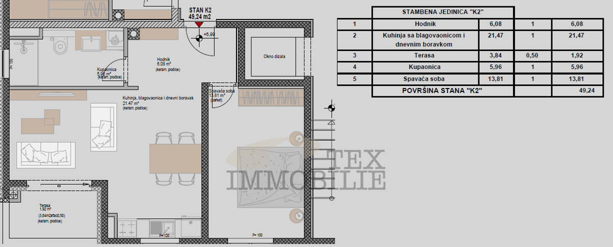 Appartamento moderno di 49,24 m² al secondo piano – 1 km dal mare, Poreč - K2