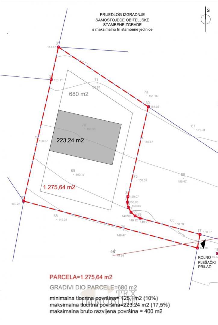 Terreno edificabile in vendita in una zona tranquilla vicino a Tar, 1045 m²