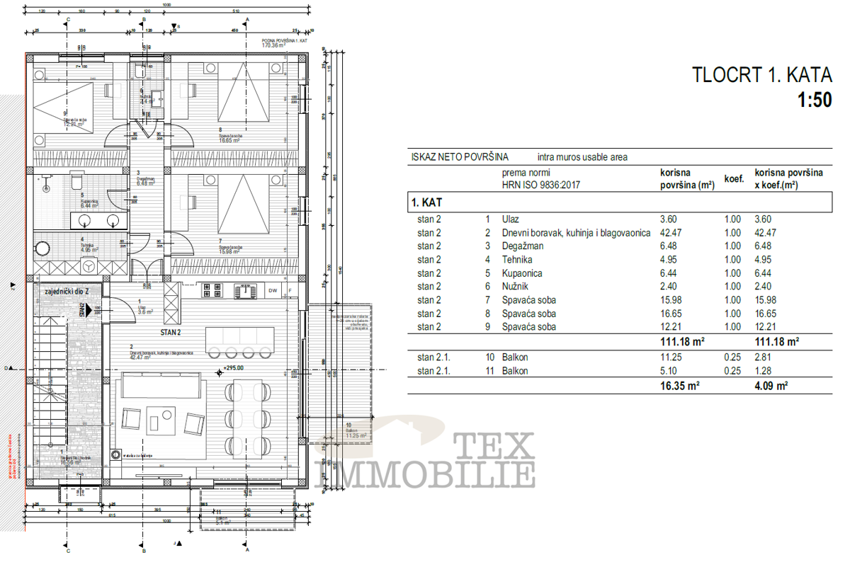 Dintorni di Parenzo, appartamento con tre camere da letto a 1 km dal mare