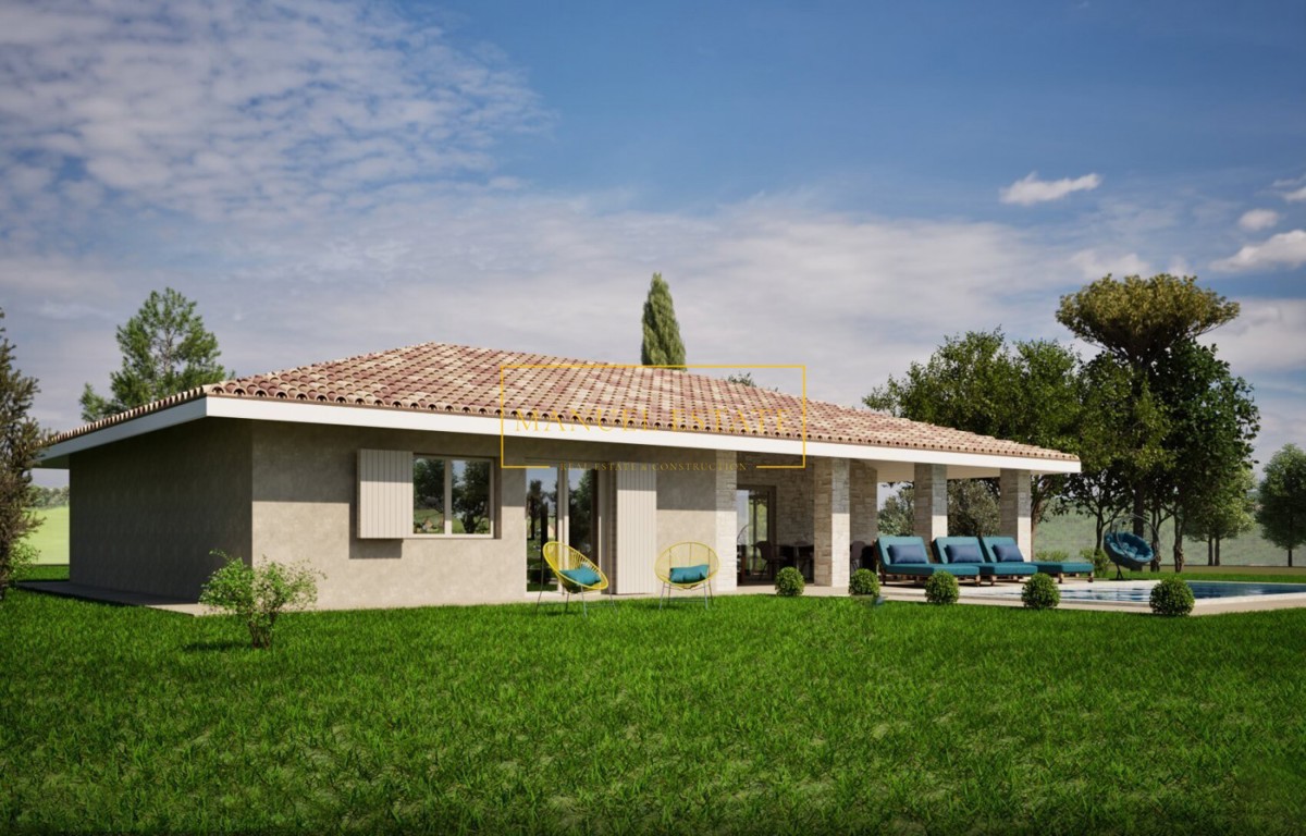 Villa con piscina e vista mare