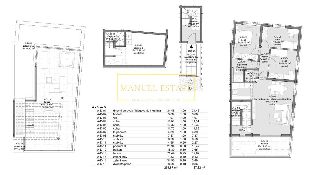 APPARTAMENTO ESCLUSIVO CON TERRAZZA PANORAMICA PRIVATA, TRE CAMERE DA LETTO E VISTA SUL MARE – POREČ, ISTRIA!