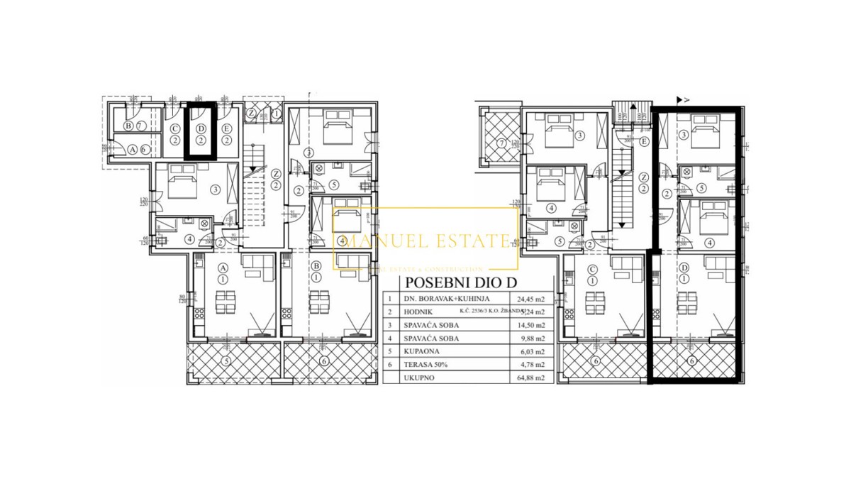 POREČ, DINTORNI: APPARTAMENTO AL 1° PIANO CON TERRAZZA!