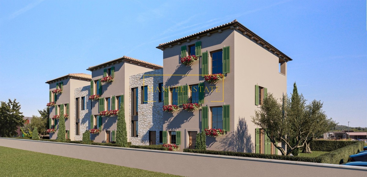 CASA MODERNA 87M2 A SCHIERA CON GIARDINO E PRIVACY, VICINO A POREČ, ISTRIA!