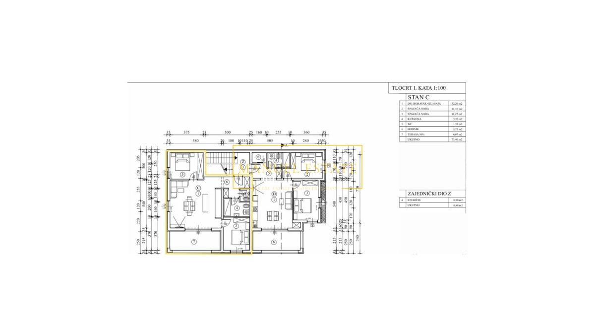 APPARTAMENTO MODERNO 73,40 M² CON TERRAZZO IN UNA ZONA TRANQUILLA DI POREČ, ISTRIA, VICINO AL MARE!