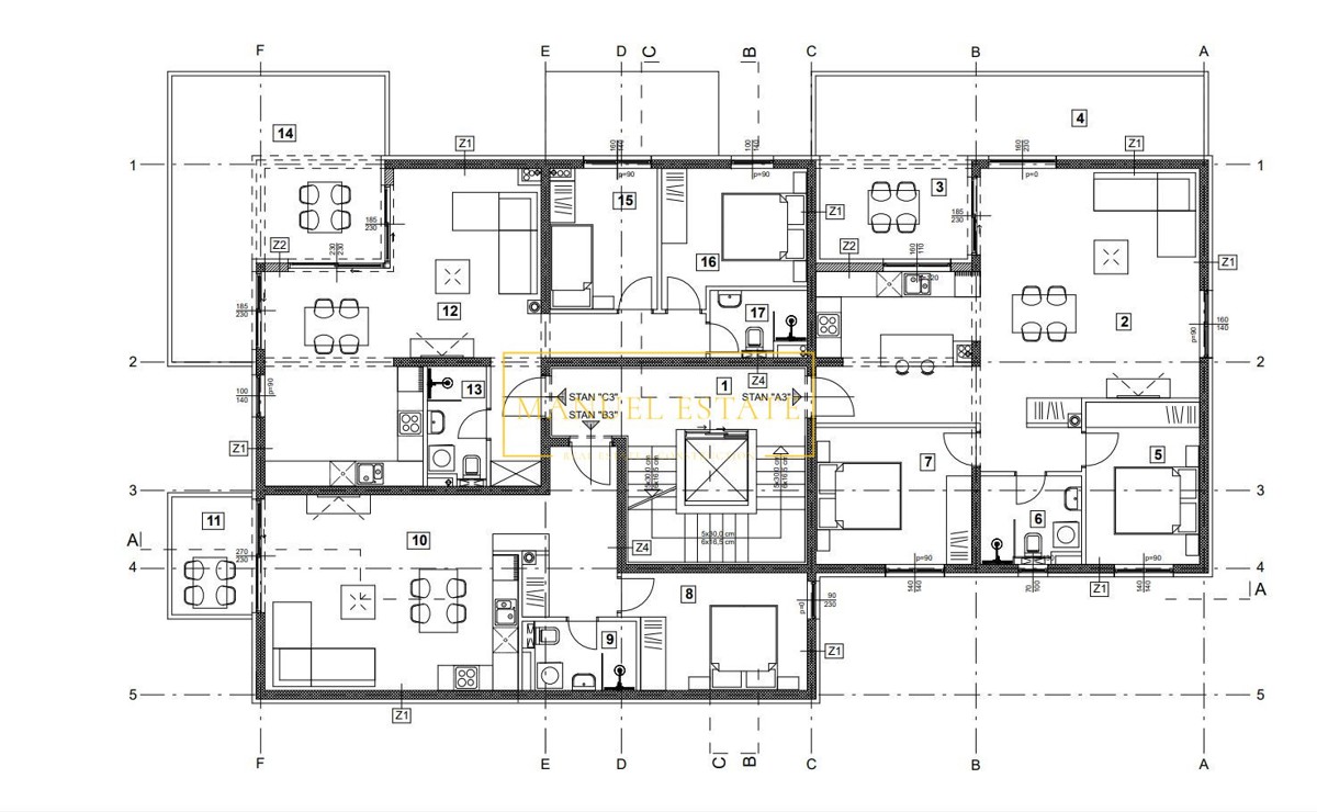 Appartamento con una camera da letto al terzo piano, vicino a Parenzo