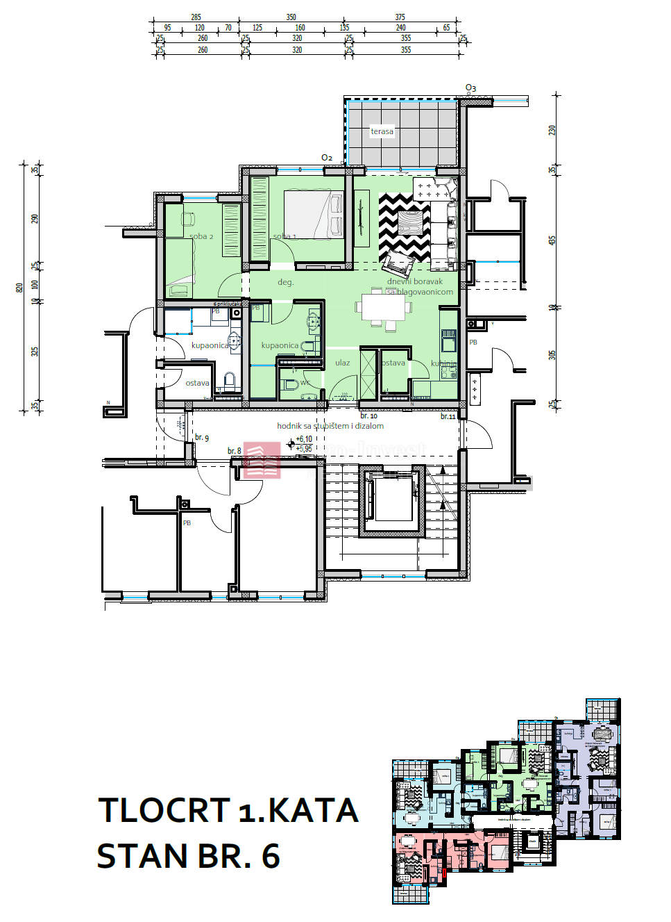 Appartamento Naselje Zrinski-Frankopana, Slavonski Brod, 61,57m2