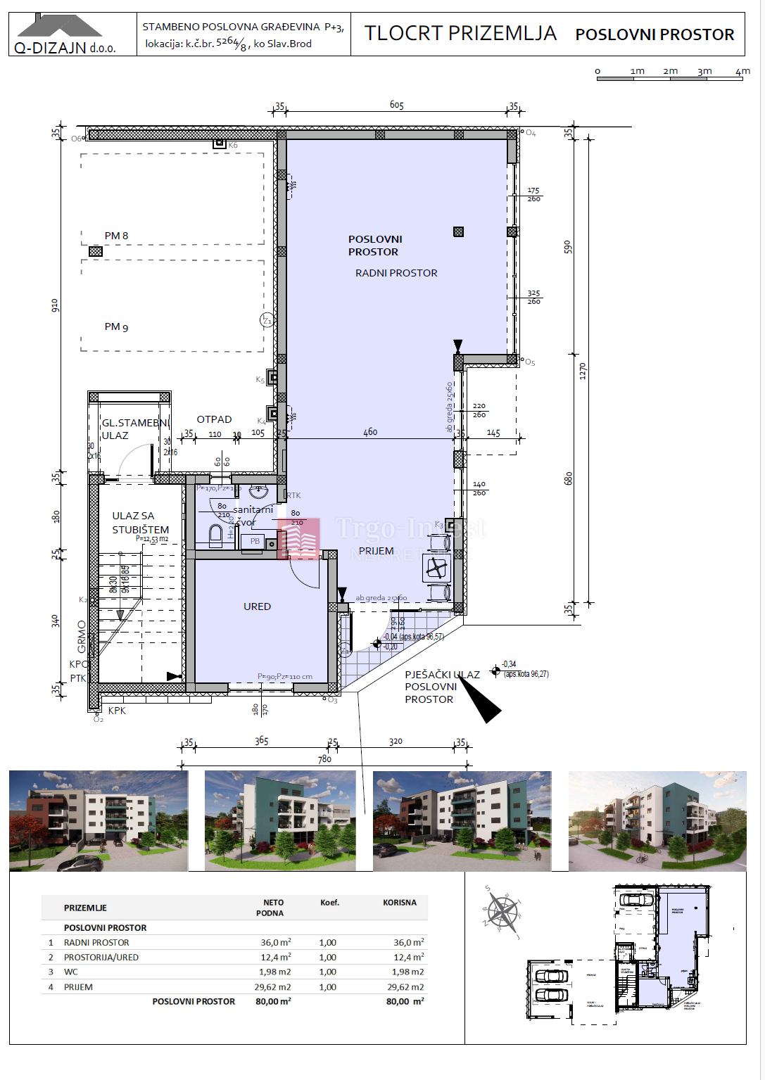 Commerciale Naselje Zrinski-Frankopana, Slavonski Brod, 80m2