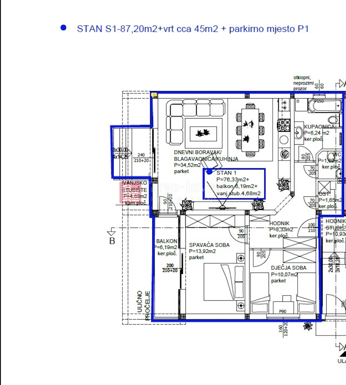 Appartamento Privlaka, 87,20m2