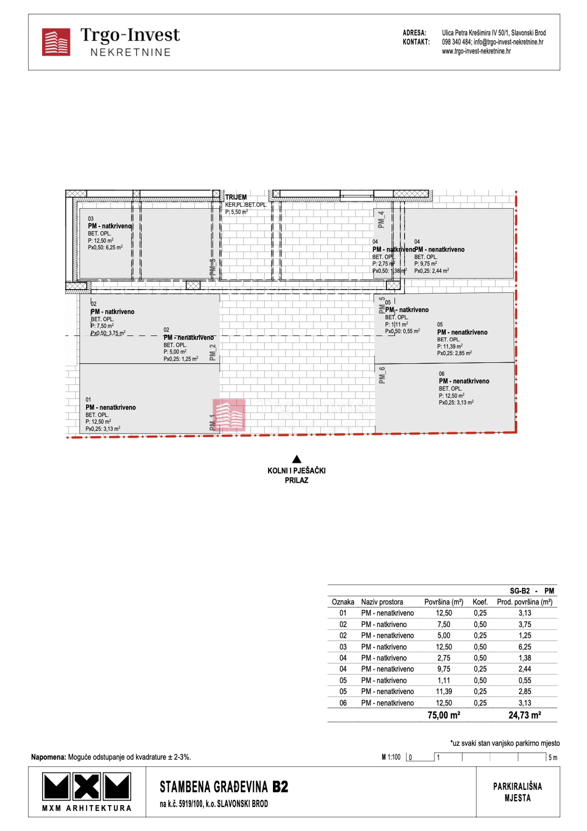 Appartamento Livada, Slavonski Brod, Josipa Bašića, Slavonski Brod , 61,54m2